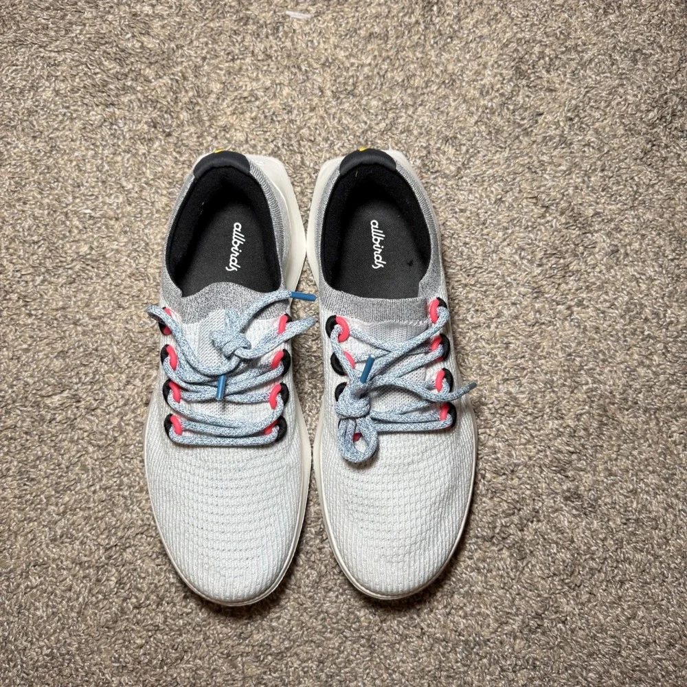 Allbirds Tree Dasher 2 Mens 10 Blizzard Grey Pink Running Shoes TD2 M10